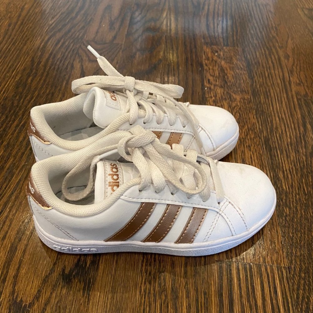 Kids adidas Stan Smith white with rose gold